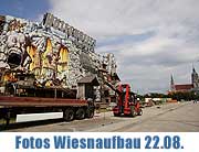 Wiesnaufbau Fotos und Video vom 22.08.2012 - Tag 38 des Oktoberfest Aufbau 2012 (©Foto: Martin Schmitz)